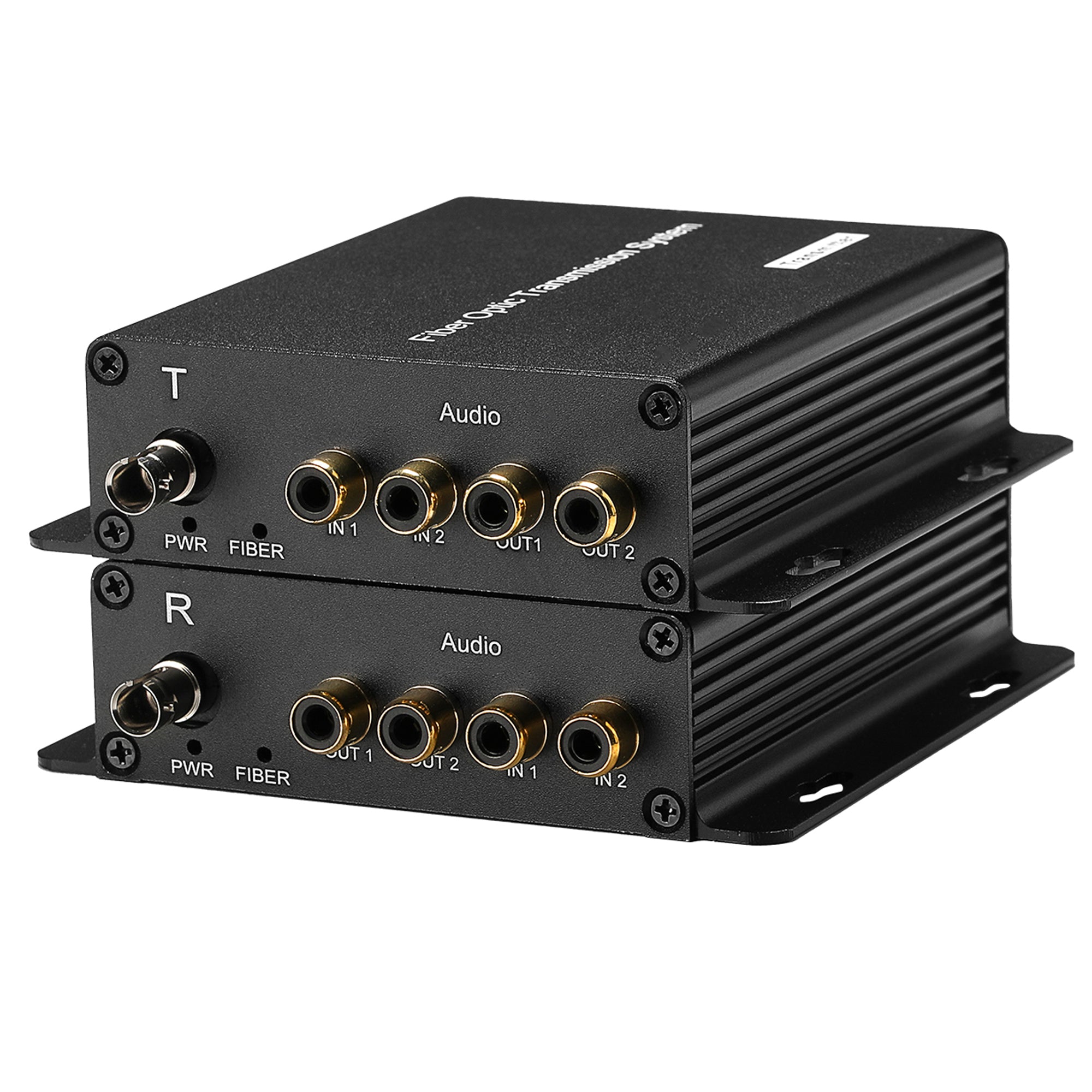 Unbalanced RCA Audio over Fiber Converters- ST Optical module,SM 20Km 1 Pair