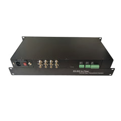 Convertidor de medios de fibra óptica bidireccional de 4 canales 3G-SDI de vídeo, audio, RS485, RS232, FC SM 20 km profesional, compatible con 1080p 60HZ 50Hz 30Hz y más