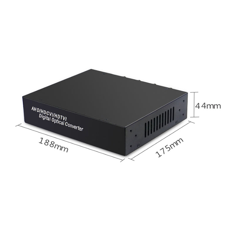 8 port 2MP Video over fiber Extender Uncompressed Lossless, HD video fiber converters RS485 PTZ FC Singlemode up 20Km, support 1080p 960p HD TVI CVI AHD and analog Cameras ,A set