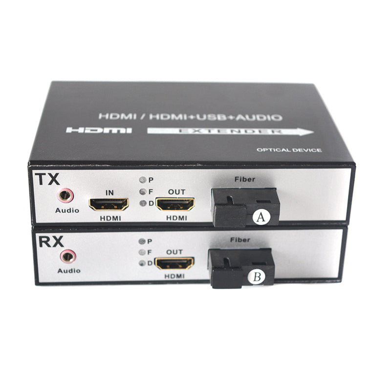 HDMI extenders over fiber with loop out A pair, 1080P HDMI fiber converters, SC Singlemode 20Km and Multimode 500m