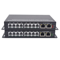 POTS RJ11 Telephone Over Fiber Optic Converters, Gigabit Ethernet RJ45 over Fiber extender 1 Set- SC Singlemode 20Km and Multimode 500m