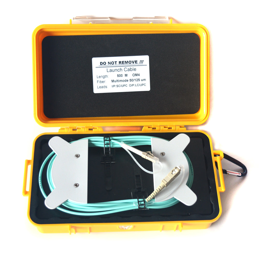 500m OM4 Multimode 50/125um OTDR Launch Fiber box SC/UPC - LC/UPC