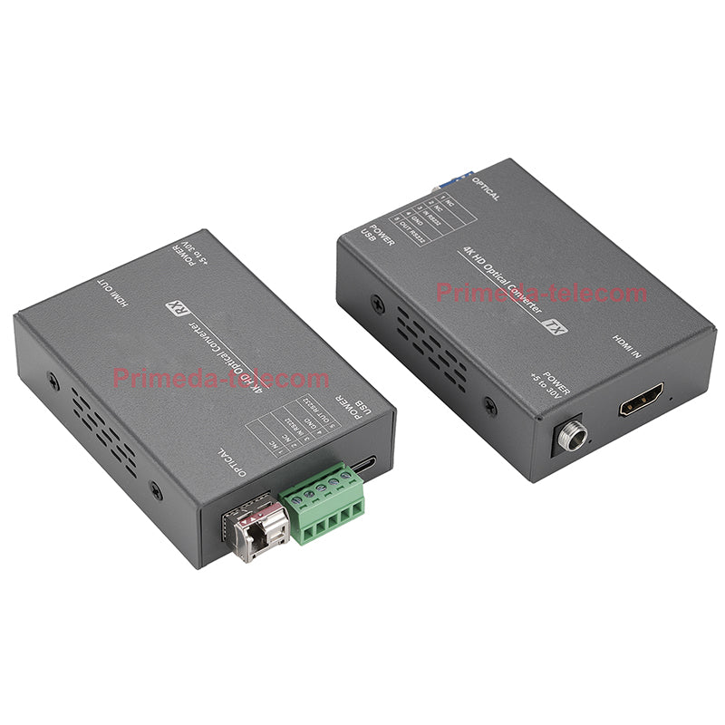 4K@60Hz HDMI Over Fiber Optic Extender 18Gbps High Speed with RS232 SFP LC Singlemode single fiber up 10km Professional broadcast-grade Zero latency