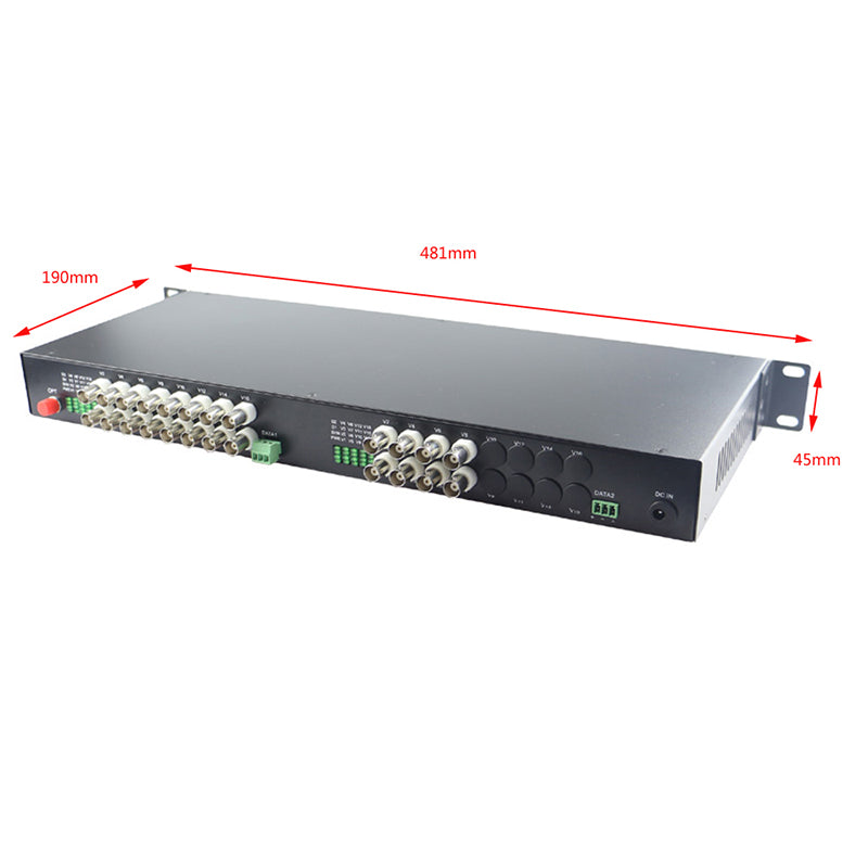24 port Analog video fiber converters A set. RS485 PTZ,  PAL NTSC SECAM video over fiber extenders, FC Singlemode up 20Km for Remote Video monitoring, Security Systems more