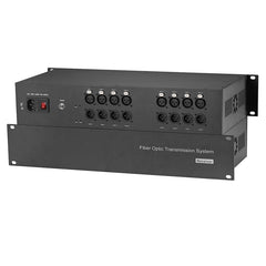 8 Bidirectional XLR Balanced Audio Over Fiber Optic Extender 2U Rack mount- FC/LC/ST Singlemode Fiber up 20Km Uncompressed No delay Professional grade Crystal Clear Sound