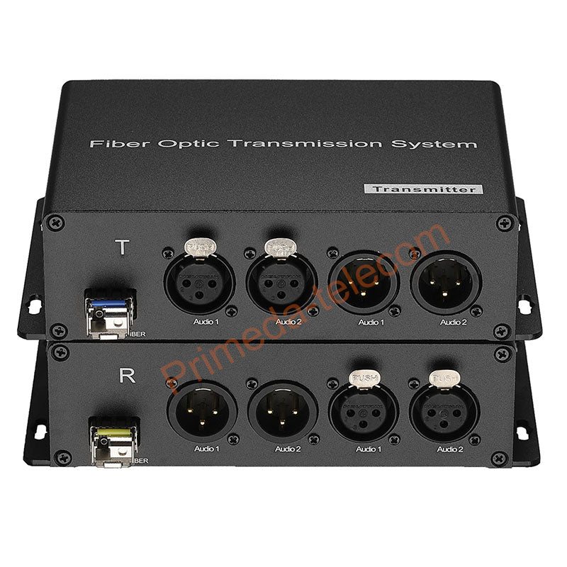 XLR Balanced Audio over Fiber Optic Extender A Pair- Singlemode up 20Km LC SFP Include Uncompressed Broadcast grade Professional Crystal Clear Sound