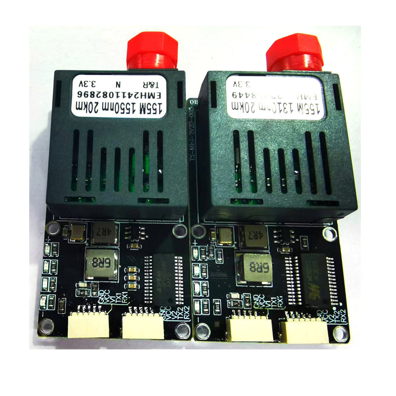 2 Analog Video With 2 TTL Over Fiber Optical Transceiver Module TX 1310 & RX 1550nm FC Singlemode Up 20Km For FPV