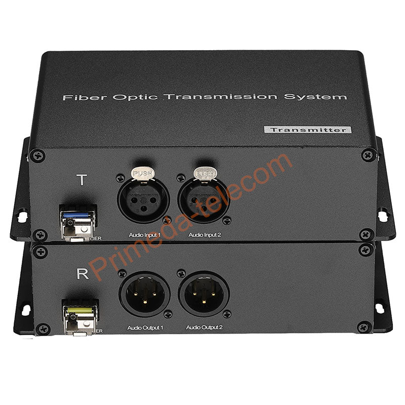 2 XLR Balanced Audio Over Fiber Optic Extender Singlemode Fiber up 20Km LC SFP Include Uncompressed No delay Professional grade Crystal Clear Sound