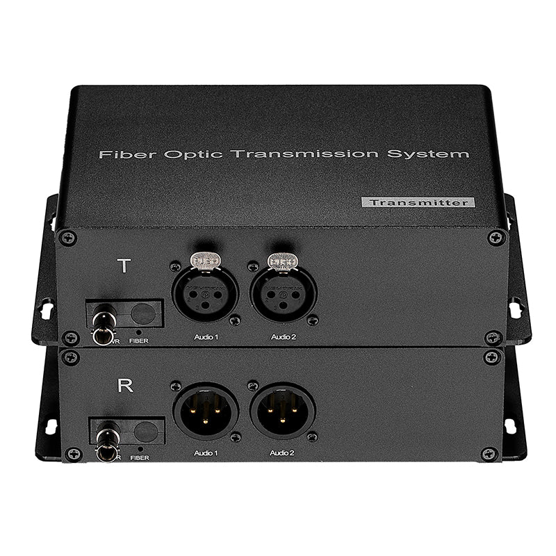 2 XLR Balanced Audio Over Fiber Optic Extender Singlemode Fiber up 20Km LC SFP Include Uncompressed No delay Professional grade Crystal Clear Sound