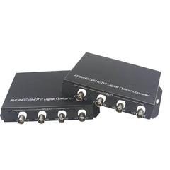 4 port 2MP Video over fiber Extenders Uncompressed Lossless, Fiber video converters FC Singlemode up 20Km, support 1080p 960p HD TVI CVI AHD and analog Cameras ,A set