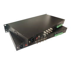 Convertidor de medios de fibra óptica bidireccional de 4 canales 3G-SDI de vídeo, audio, RS485, RS232, FC SM 20 km profesional, compatible con 1080p 60HZ 50Hz 30Hz y más