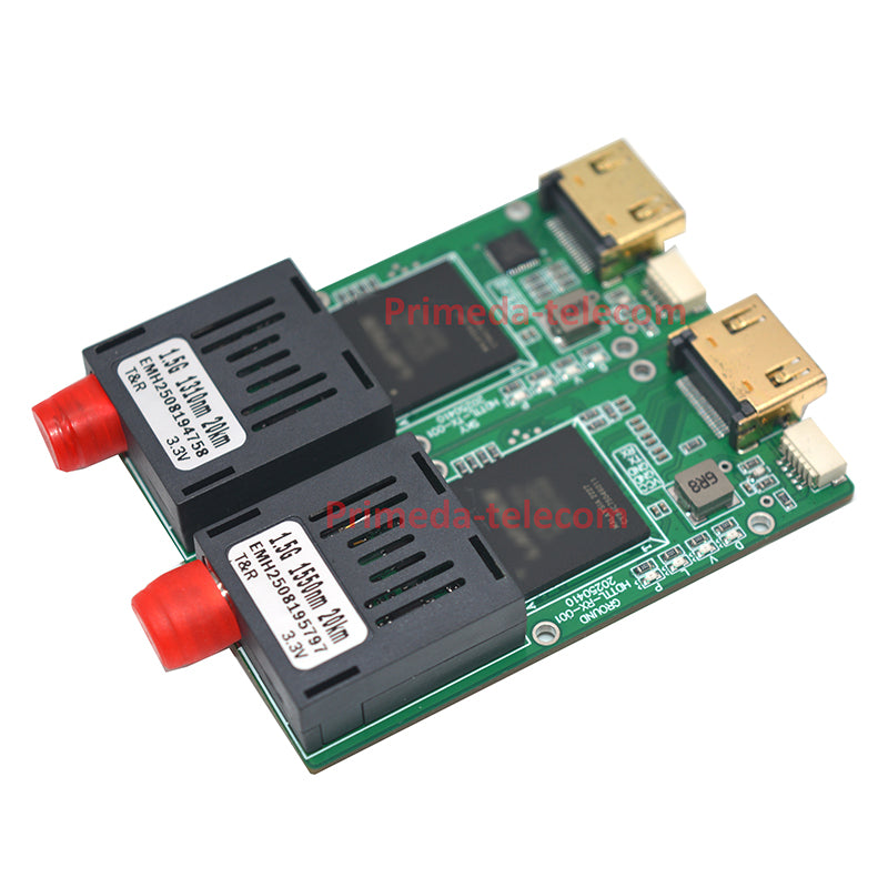 1 HDMI Video 1 TTL UART SBUS over Fiber Optic Converter Optical Module Sky unit TX 1310nm/ Ground RX 1550nm FC Singlemode up 20Km-80Km High Speed TTL up 460Kbps Anti-interference for fpv drone remote control
