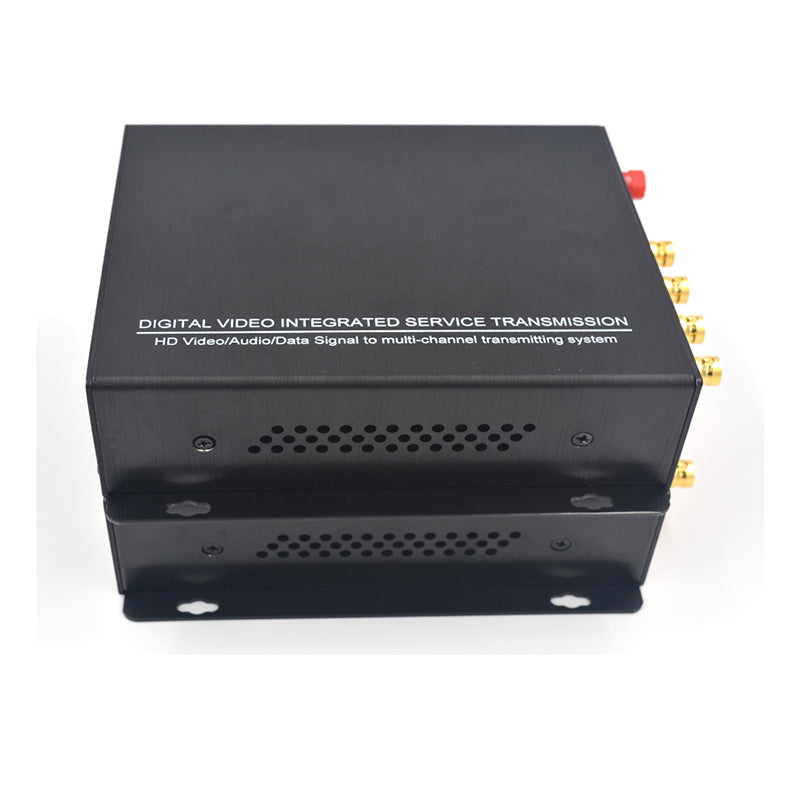 4 channel HD-SDI Video Audio Ethernet over Fiber Converters A Set, Uncompressed FC Singlemode 20Km,Support 1080P 30Hz Max Broadcast professional quality