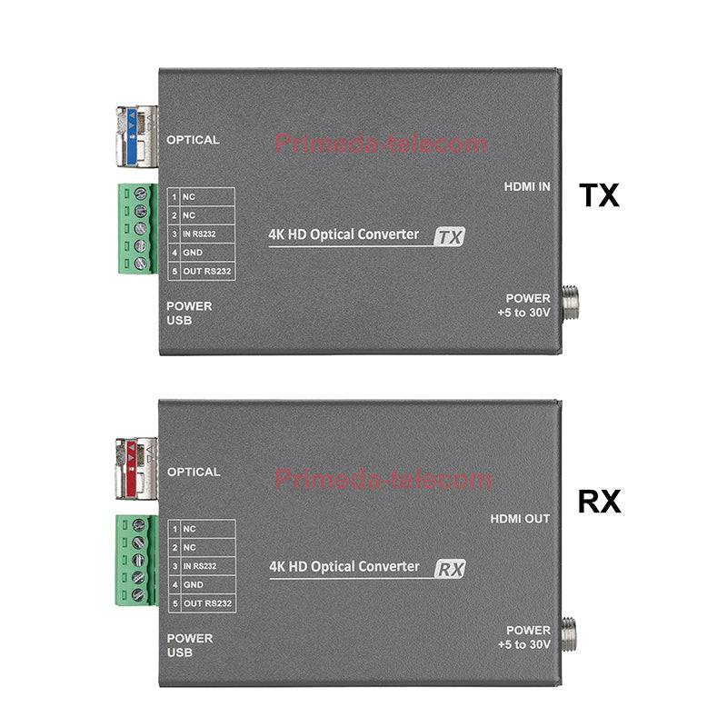 4K@60Hz HDMI Over Fiber Optic Extender 18Gbps High Speed with RS232 SFP LC Singlemode single fiber up 10km Professional broadcast-grade Zero latency