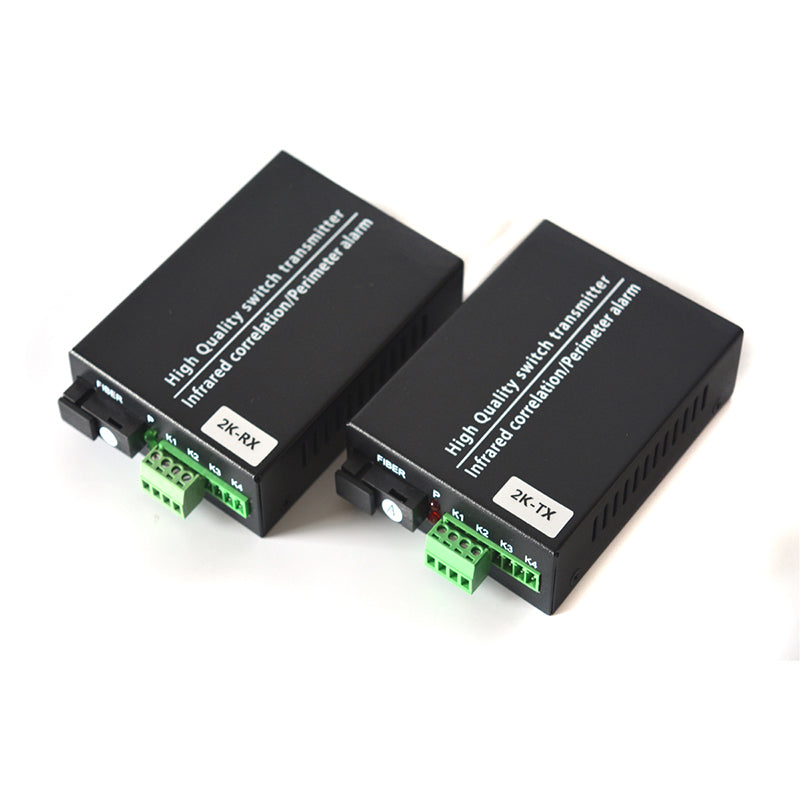 2 channel Contact closure over Fiber optic converters a set- SC Singlemode Fiber up to 20Km, Multimode 500M for Door Open and Door Close,Entry Access Control,Alarm System and More