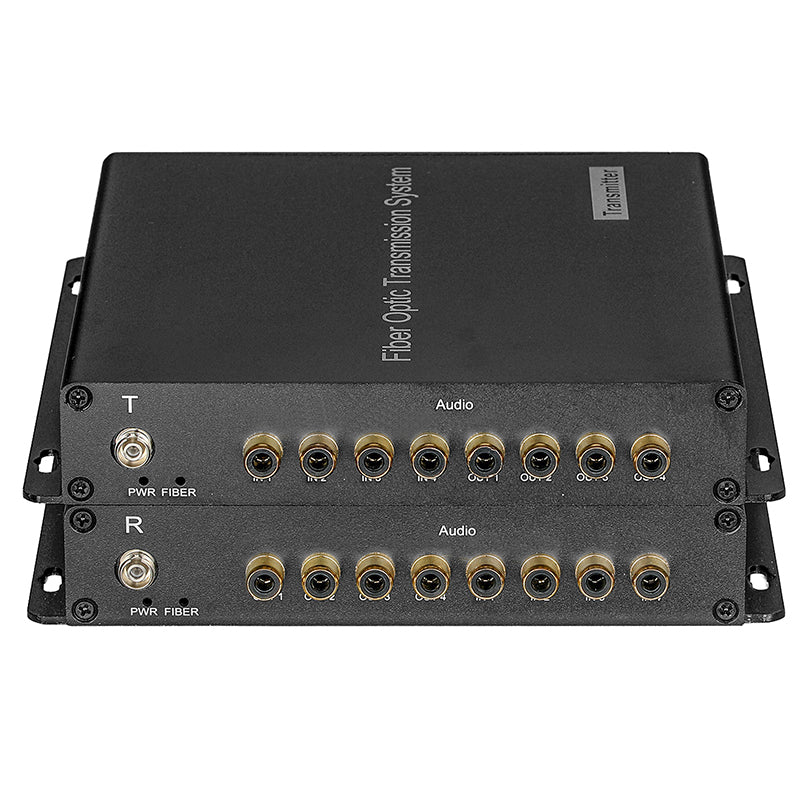 4 port BIDI RCA Audio Fiber Converters,Unbalanced RCA Analog Audio Extender 2 in 2 out