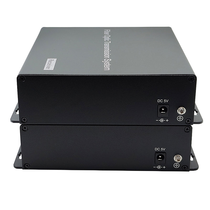 4x3G-SDI Gigabit Ethernet over Fiber Extenders- Uncompressed Full HD video audio to fiber converters, LC Singlemode single fiber 20Km, No delay A set