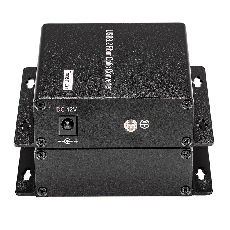 4 Ports USB3.2 Extender over Fiber Optic, 250M by Singlemode fiber, USB3.0 to SFP Fiber converter, 10G SFP include, A set