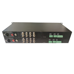 Convertidor de medios de fibra óptica bidireccional de 4 canales 3G-SDI de vídeo, audio, RS485, RS232, FC SM 20 km profesional, compatible con 1080p 60HZ 50Hz 30Hz y más