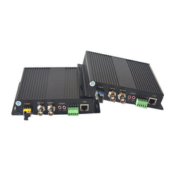 Convertidor de medios multifunción 3G-SDI RS422 RJ45 Ethernet a fibra óptica, extensores de audio y video HD sin comprimir a fibra óptica, fibra monomodo hasta 12.4 millas, multimodo hasta 500m un conjunto
