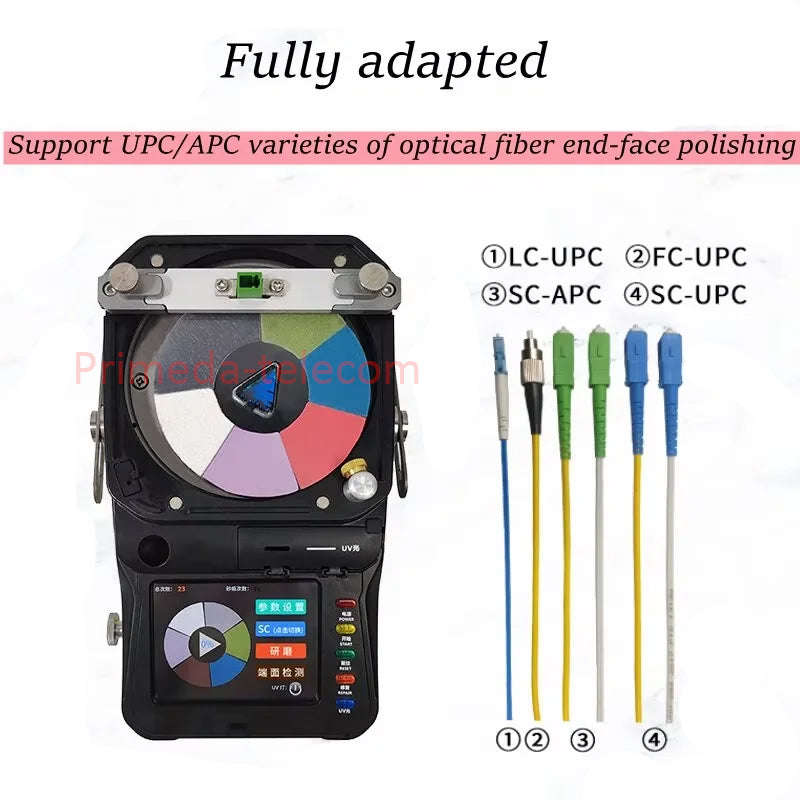 FTTH Fiber Polishing Machine All in one Fiber Detector LC/UPC ,SC/UPC, FC/UPC Optical Grinding Curing Cleaning Tool
