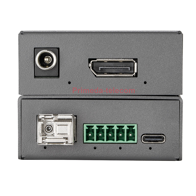 4K@60Hz Displayport DP Over Fiber Optic Extender with RS485 RS232 SFP LC Singlemode single fiber up 10km Professional broadcast-grade Zero latency