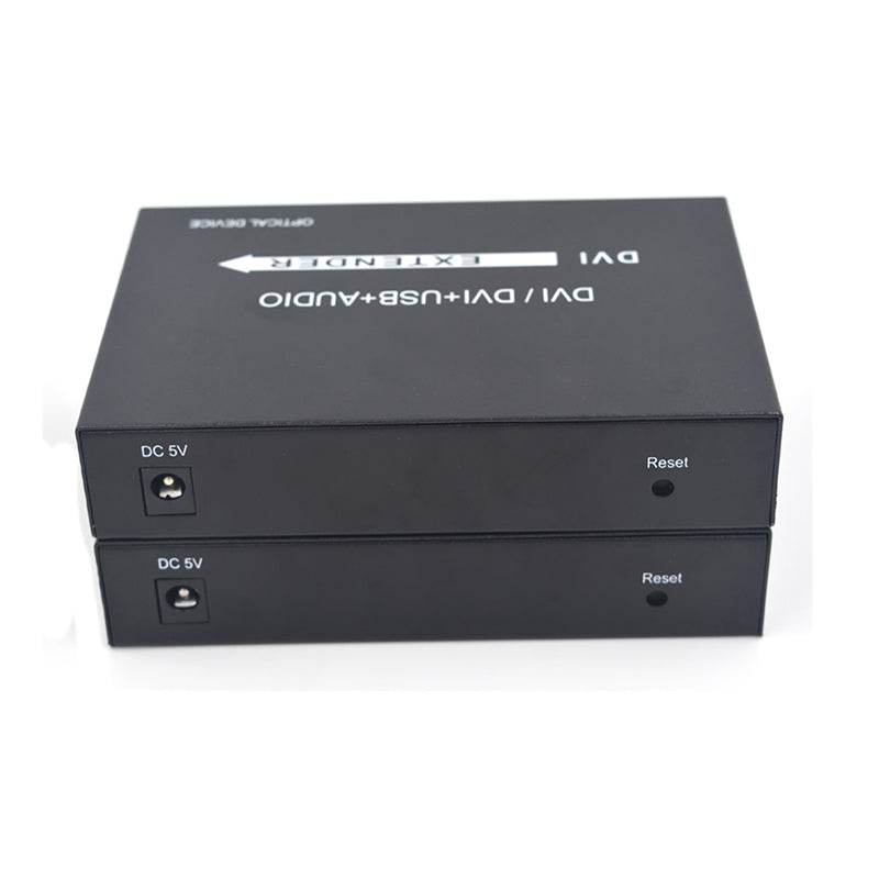 DVI over Fiber Optic Extender with 3.5mm audio, 1080P Full HD DVI Audio Video optical converters,SC Singlemode single fiber Up to 20Km(12.4mi). A set
