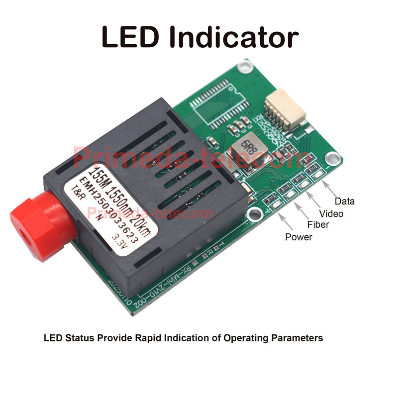 1 CVBS Analog Video with 1 TTL UART SBUS over Fiber Optic Converter TX 1310nm/RX 1550nm , FC Singlemode Single Fiber up 20Km, TTL 420Kb/s