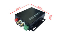 2 port HD Video fiber converters A set, Fiber video extender Uncompressed ,RS485 PTZ FC Remote Singlemode up 20Km, support 2MP 1080p HD TVI CVI AHD and analog Cameras
