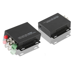 2 port Analog video fiber converters A set. PAL NTSC SECAM video over fiber extenders, FC Singlemode up 20Km for Video monitoring Security Systems and more