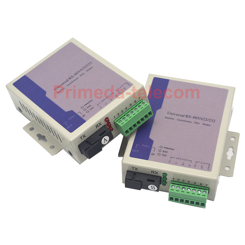 RS485/422/232 data over fiber optic Extenders Converter Adapters A set