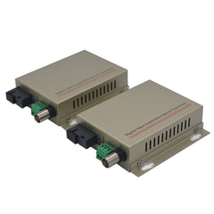 1 Port Video over Fiber Optic Converters with RS485 data for PTZ, A set,Optical SC, Singlemode and Multimode. Support Analog camera PAL, NTSC, SECAM