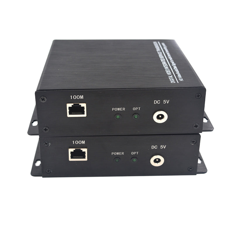 2 Conversores Bidireccionales de Vídeo HD-SDI Audio Ethernet Sobre Fibra un Set, Sin Compresión FC Monomodo 20Km, Soporta 1080P 30Hz Máx Calidad Profesional de Transmisión
