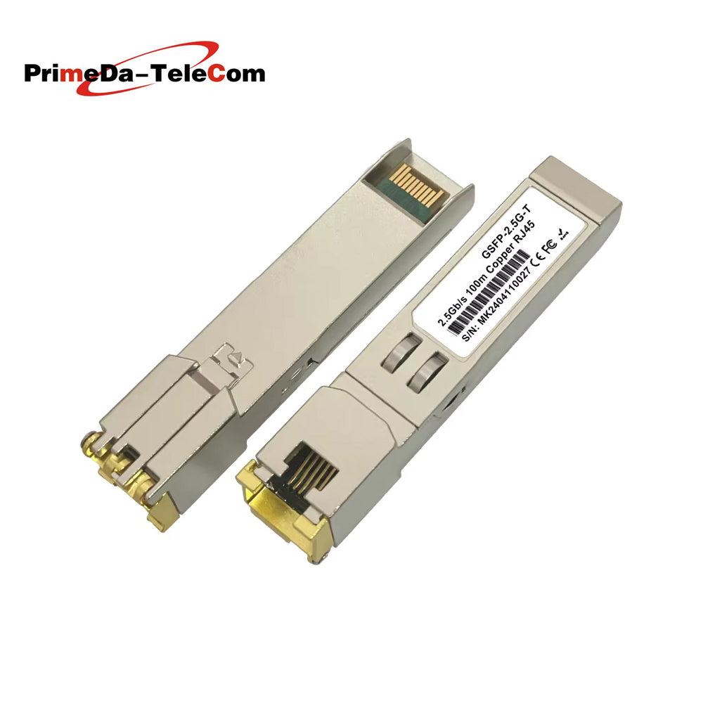 2.5G SFP to RJ45 Copper Optica Module 1.25G/2.5GBase-T 100m RJ45 Port Compatible Mikrotik,HORACO,KEEPLiNK 2.5Gb SFP Fiber Switch, 1PCS
