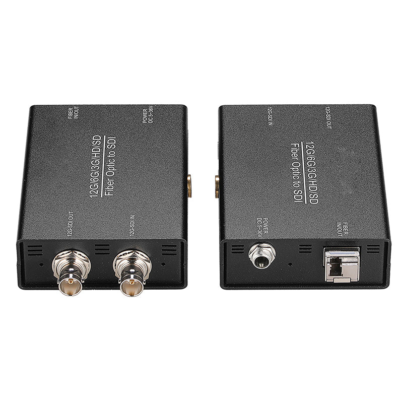 1 channel Bidirectional 12G/6G/3G/HD-SDI Video over Fiber Optic Converter Media Converter Singlemode single fiber up 10Km No delay Uncompressed Transmission ,with two 12G SFP optical module and hot shoe