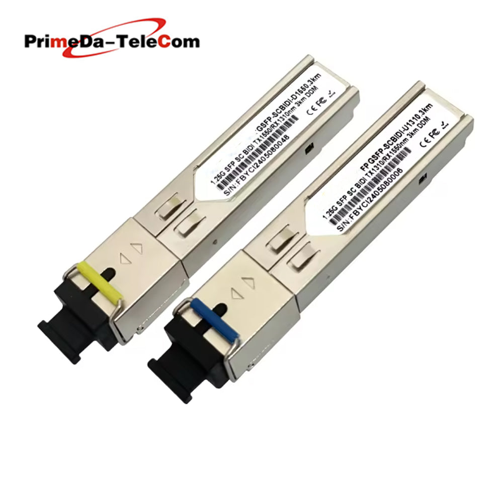 1.25G SFP SC BiDi Transceiver Module WDM 1310/1550nm 3km/10km/20km DDM Compatible for Miktotik/TP-Link/Ubiquiti Ethernet Switch 1 Pair