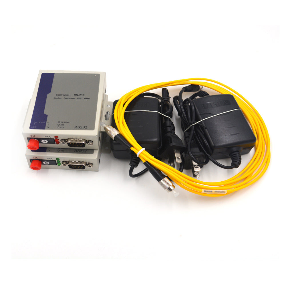 RS232 data Extender over fiber optic, fiber RS232 extenders,Bidirectional 232 serial DB9 over fiber, Singlemode fiber up to 20Km,Multimode 500m, A pair