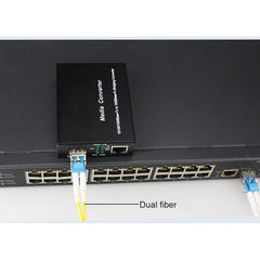 Multi-Mode LC Gigabit Dual Fiber Media Converter - Include 2 LC SFP Transceiver 2Km, Wavelenth 1310nm, LC to UTP Cat5e 10/100/1000 RJ-45 –Gigabit Ethernet Speed, 2 Pack