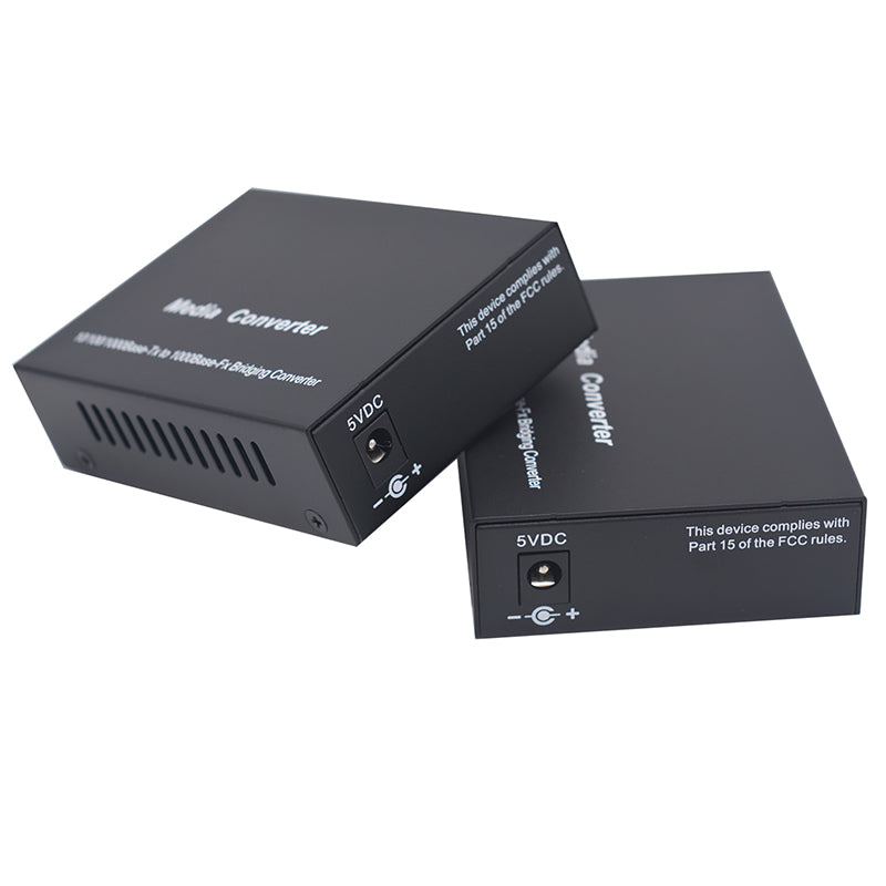 1.25G Bi-Di Gigabit Multi-Mode Fiber Media Converter (A pair), SFP slot, with 2 Bidi SFP LC Fiber Module, MMF, 850nm, up to 550meters – 2 Pack