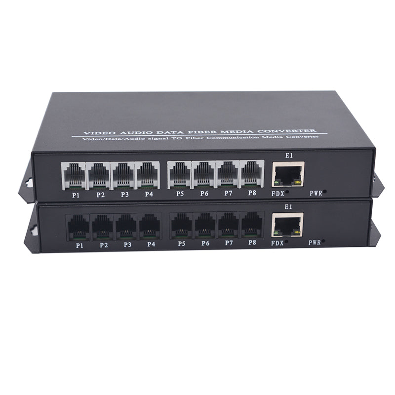 POTS Telephone and 100Mbps Ethernet over Fiber Converters 1 Set - PBX Phone Lines POTS Over Fiber Optic,Single Mode 20Km and Multimode 500m, Support Called id, Ring and Fax