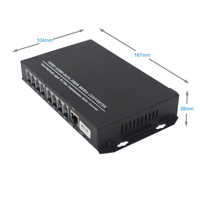 POTS Telephone and 100Mbps Ethernet over Fiber Converters 1 Set - PBX Phone Lines POTS Over Fiber Optic,Single Mode 20Km and Multimode 500m, Support Called id, Ring and Fax