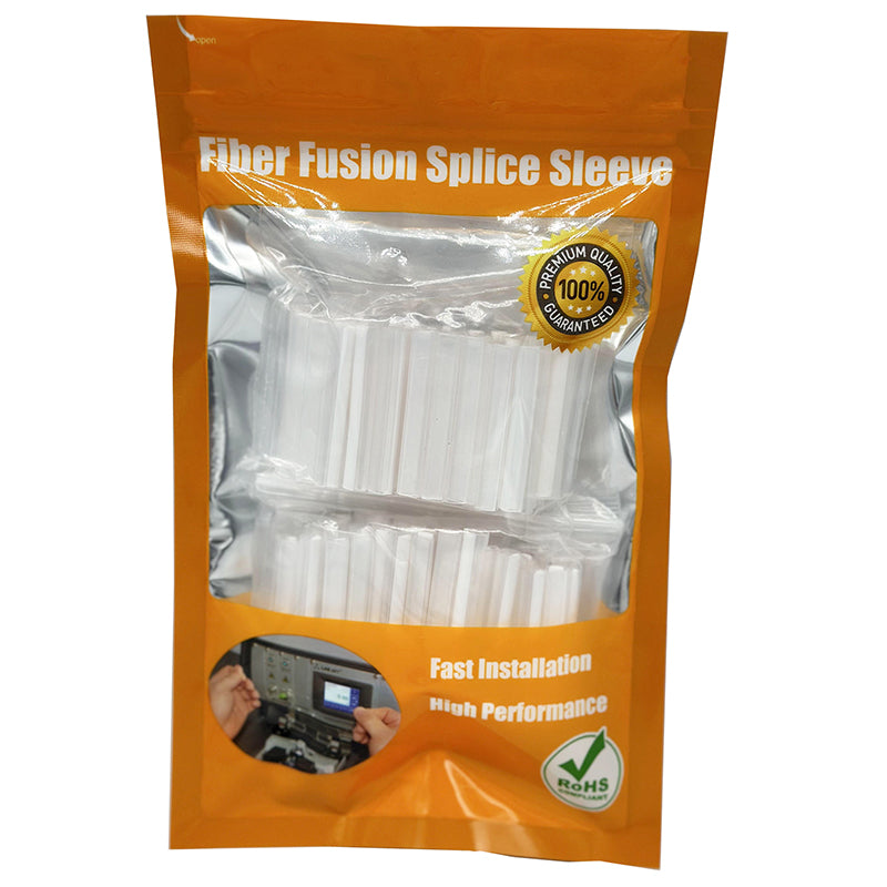 Preshrunk Ribbon Fiber optic fusion splice protection sleeve 40mm Clear 100pcs