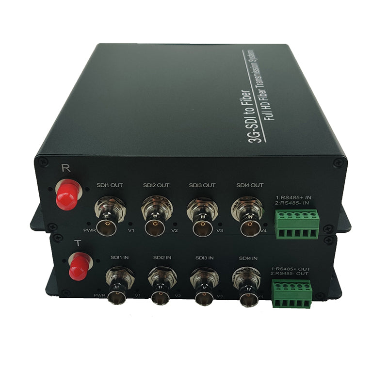 Professional 4 channel 3G-SDI HD-SDI Fiber Converters,Uncompressed HD Video Audio transmission by Fiber,Singlemode up to 20Km Support 3G SDI, HD SDI Camera