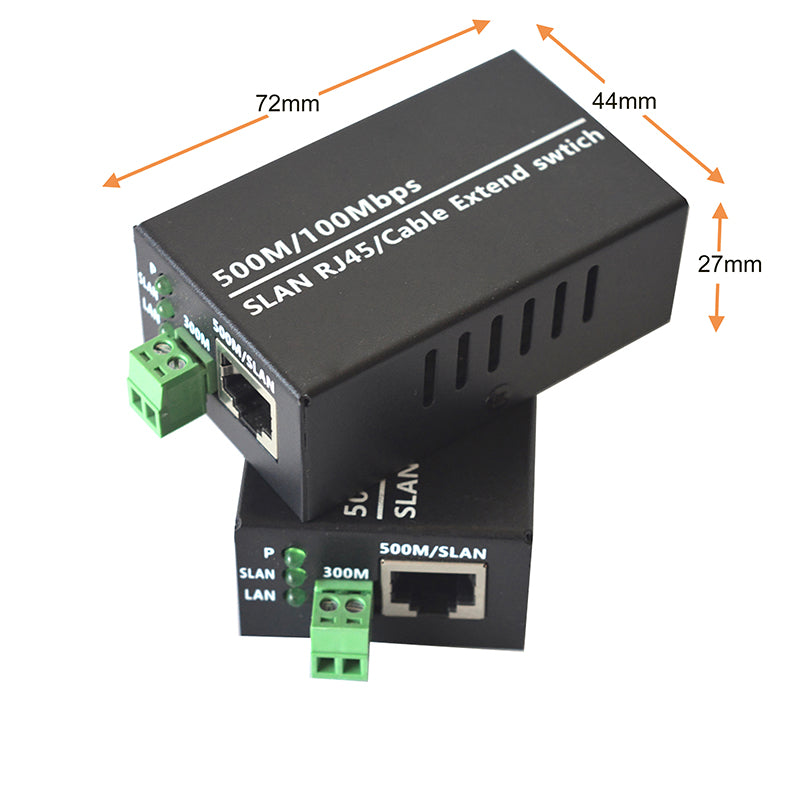 IP Ethernet over Twisted Pair Extenders up to 300M(1000FT),Ethernet Over RJ45 Cat5/6 Network Cable up to 500M (1650FT) for HD Network IP Cameras 2 Pack