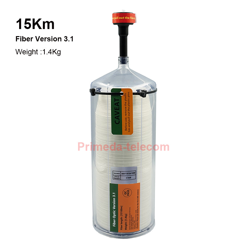 FPV Drones Optical Fiber Image Data Module Relay Extender Optical Link Sky up to 3Km/5Km/10Km/15Km/20km/25Km/30Km of Wired Signal Transmission Anti-Interference