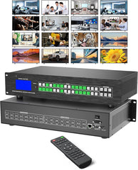 16x16 HDMI Matrix Switch 4K@30Hz, with Backlit RS232 LAN Port and EDID, Built-in US ADI Chip  (16 in 16 Out)