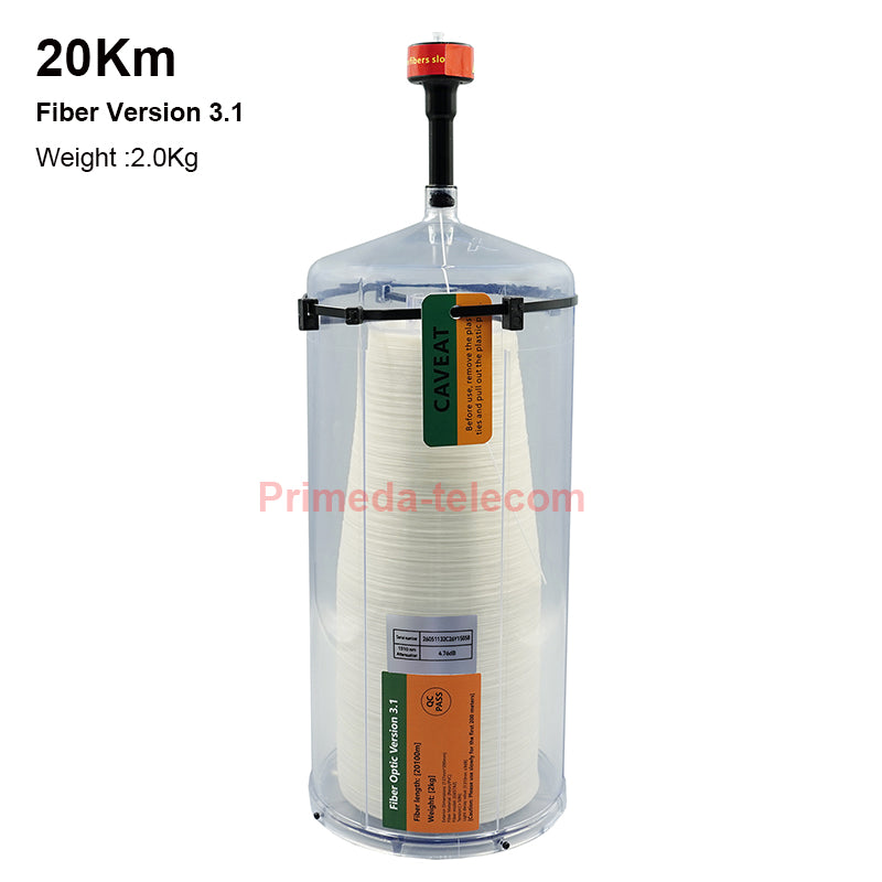 FPV Drones Optical Fiber Image Data Module Relay Extender Optical Link Sky up to 3Km/5Km/10Km/15Km/20km/25Km/30Km of Wired Signal Transmission Anti-Interference