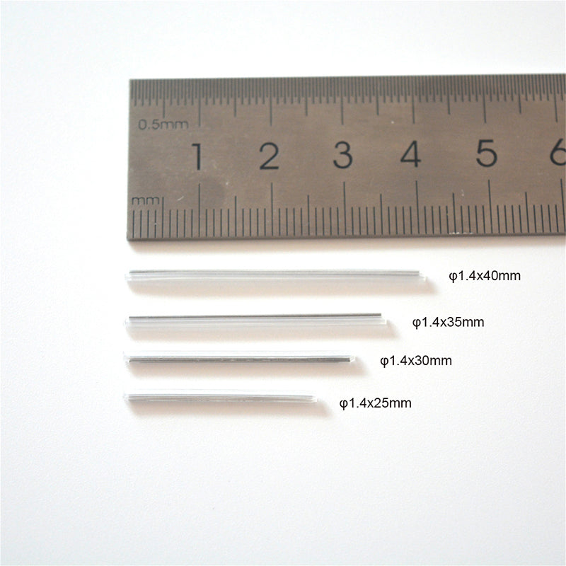 Mirco OD1.4mm Fiber optic Fusion Splice Protection Sleeves 40mm 35mm 30mm 25mm Clear for Single fiber 250um -400pcs
