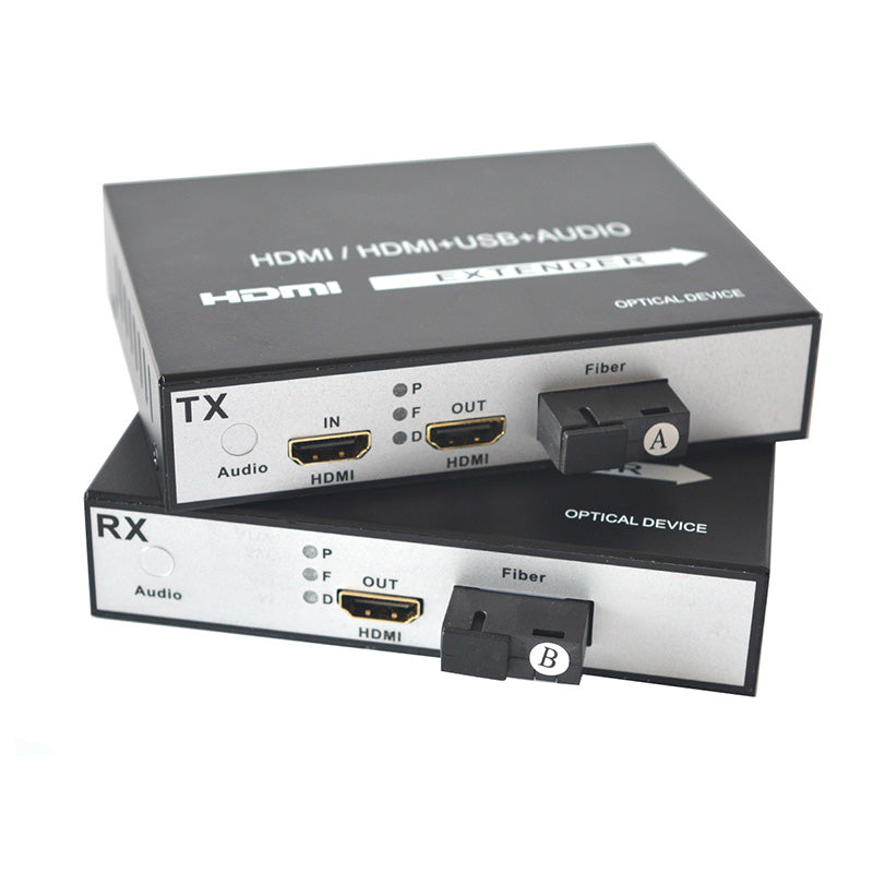 HDMI extenders over fiber with loop out A pair, 1080P HDMI fiber converters, SC Singlemode 20Km and Multimode 500m