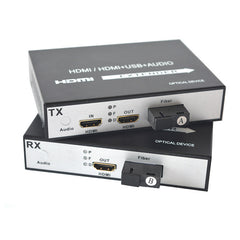 HDMI extenders over fiber with loop out A pair, 1080P HDMI fiber converters, SC Singlemode 20Km and Multimode 500m